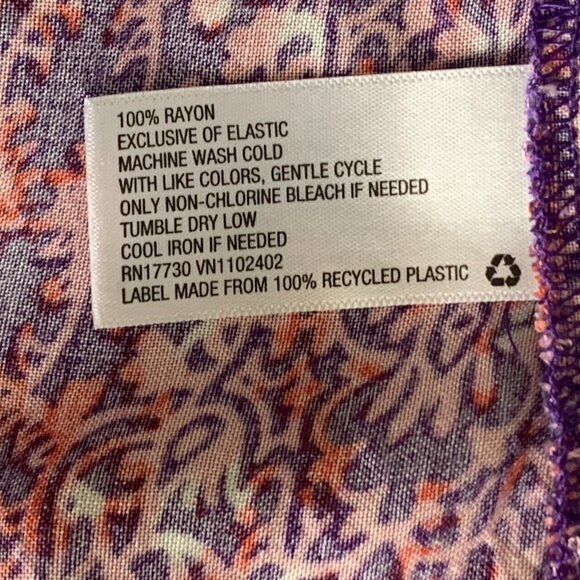 Xhilaration Wrap-V-Neck Sun Dress BOHO Batik Colorful XXL Purple #133J - Picture 8 of 9